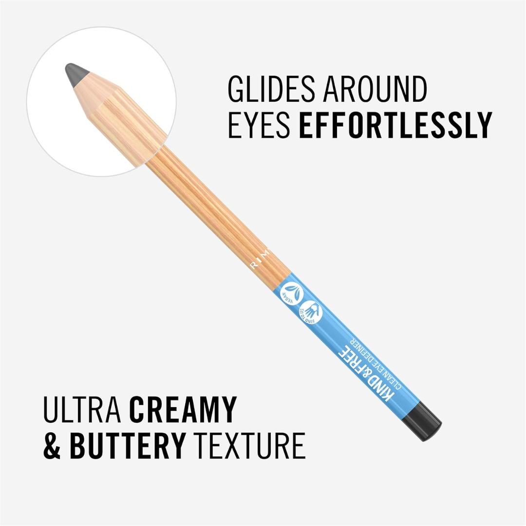 RIMMEL LONDON KIND & FREE # 001 PITCH 1.1G CLEAN EYE DEFINER