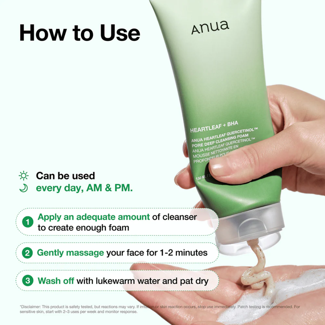 ANUA Heartleaf Quercetinol Cleansing Foam 150ml