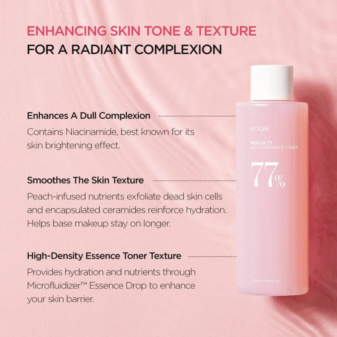 ANUA Peach 77% Niacin Essence Toner 250ml