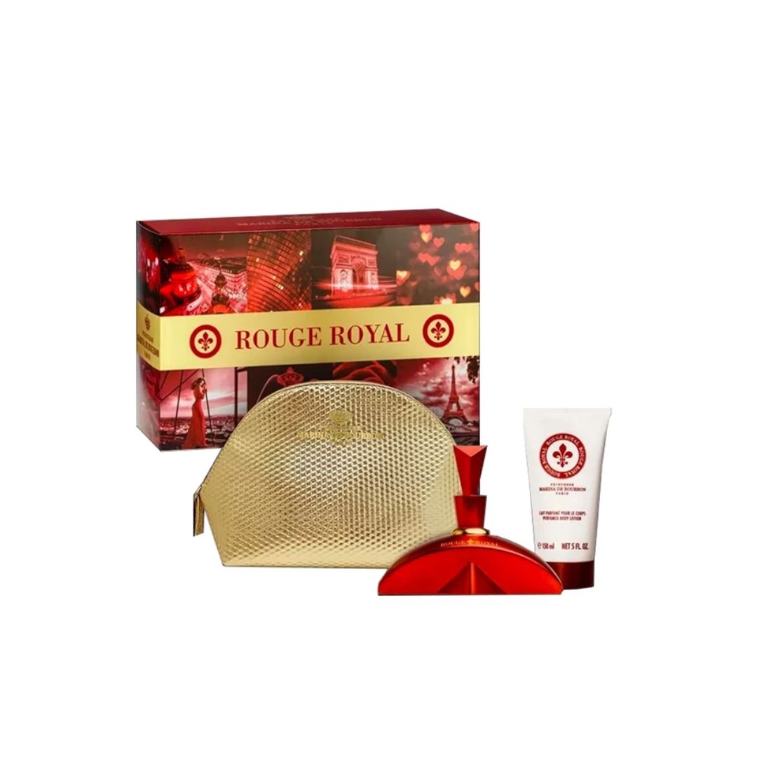 MARINA DE BOURBON ROUGE ROYAL (W) SET EDP 100ML + BL 100ML + POUCH