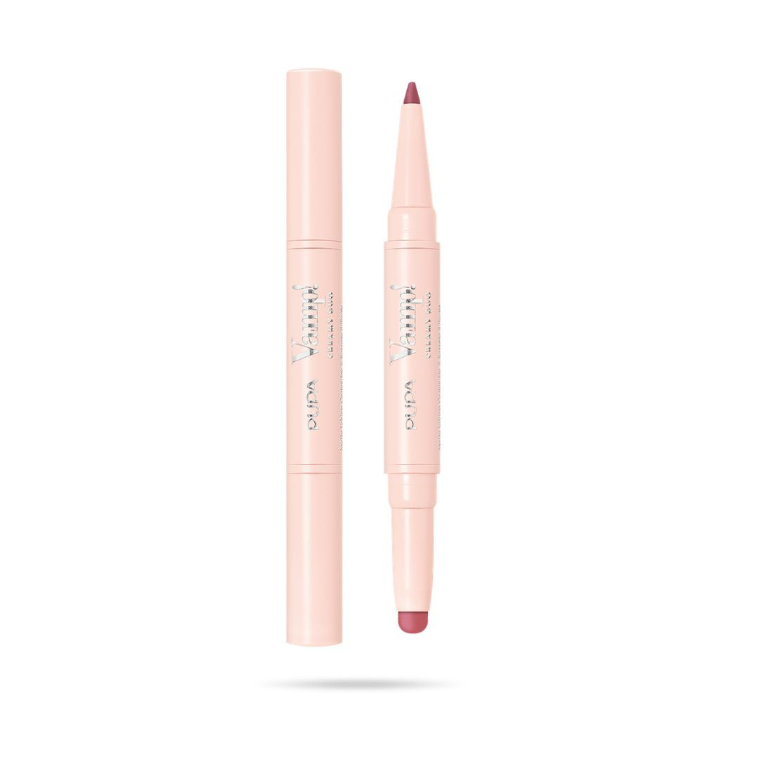 VAMP! CREAMY DUO Contouring Lip Pencil & Shiny Lipstick vintage rose