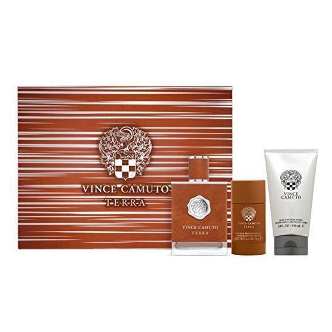 VINCE CAMUTO TERRA (M) SET EDT 100ML + DEO STICK 71G + HAIR & BW 150ML