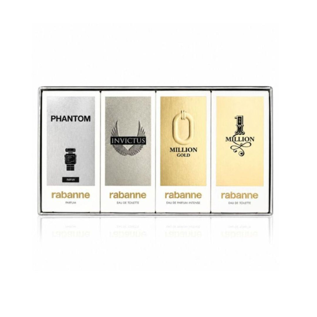 PACO RABANNE (M) MINI SET 4 PCS (1 MILLION EDT 5ML + MILLION GOLD EDP