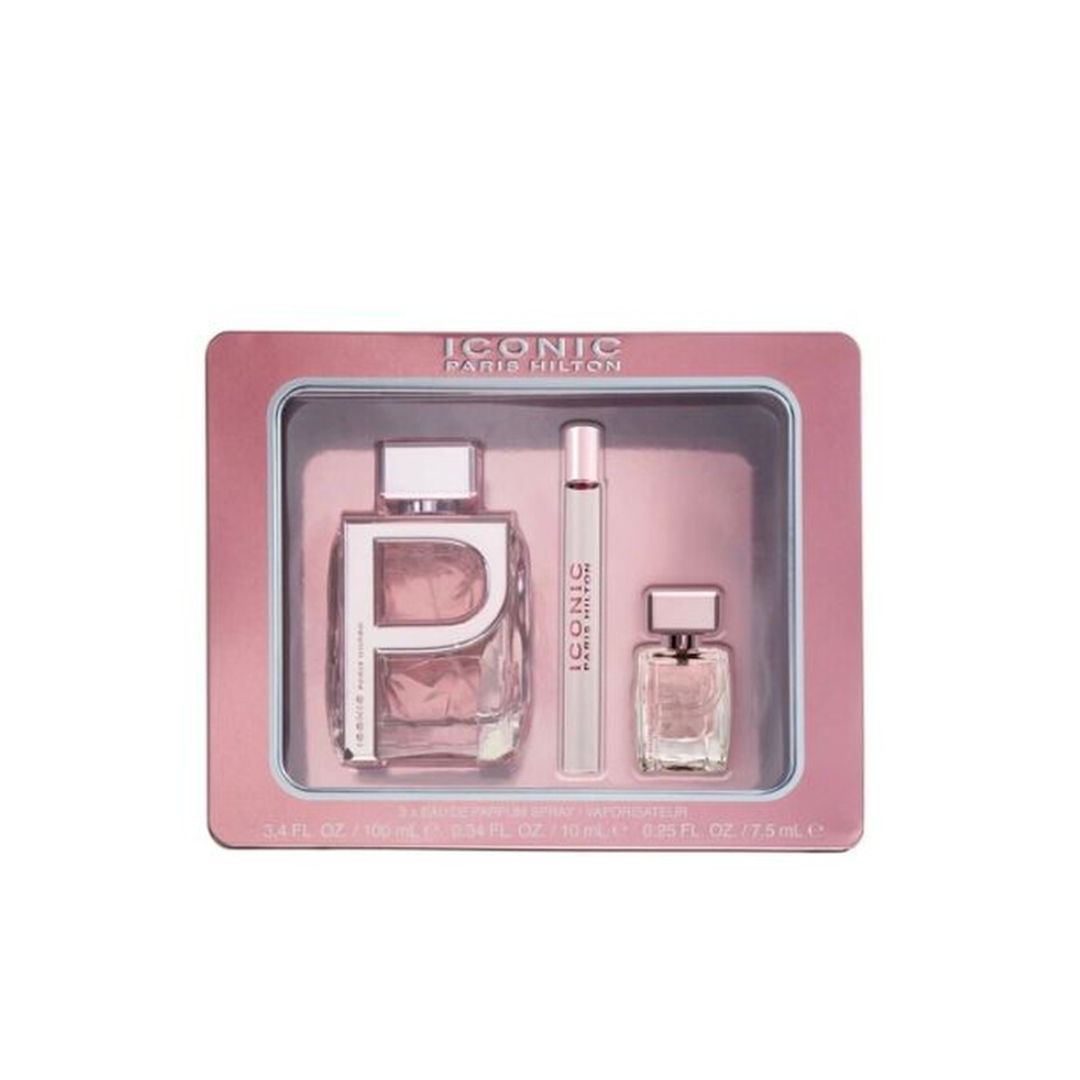 PARIS HILTON ICONIC (W) SET EDP 100ML + 10ML + 7.5ML (TIN BOX)