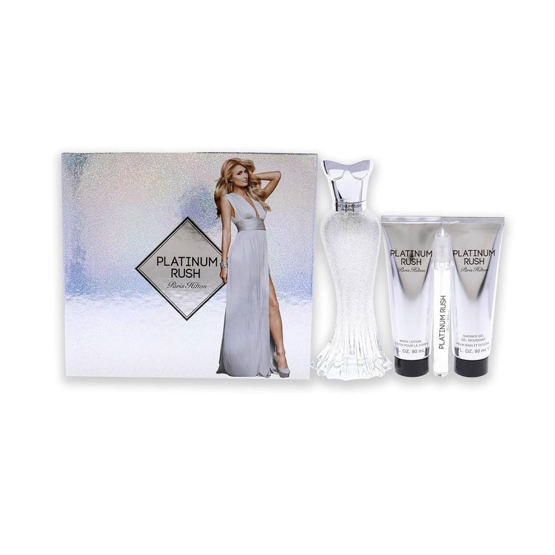 PARIS HILTON PLATINUM RUSH (W) SET EDP 100ML + EDP 10ML + BL 90ML + SG 90ML