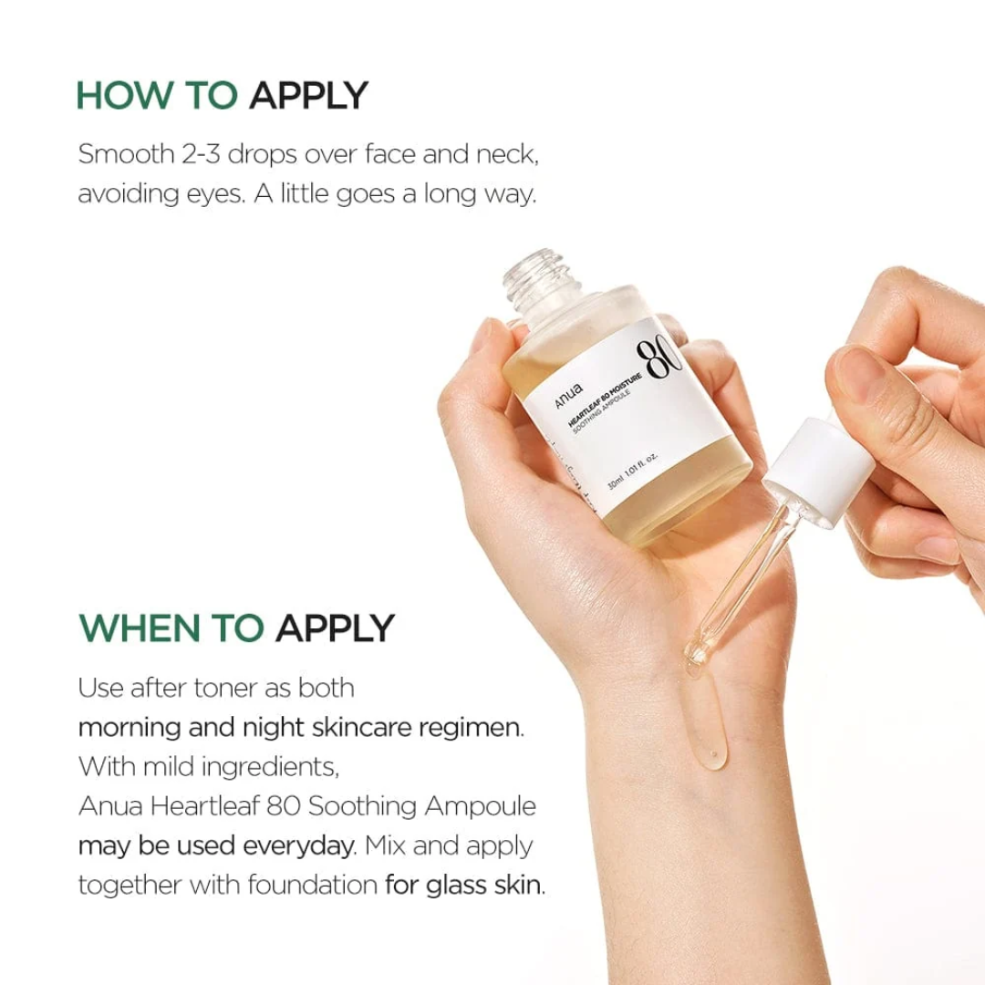 ANUA Heartleaf 80% Soothing Ampoule 30ml