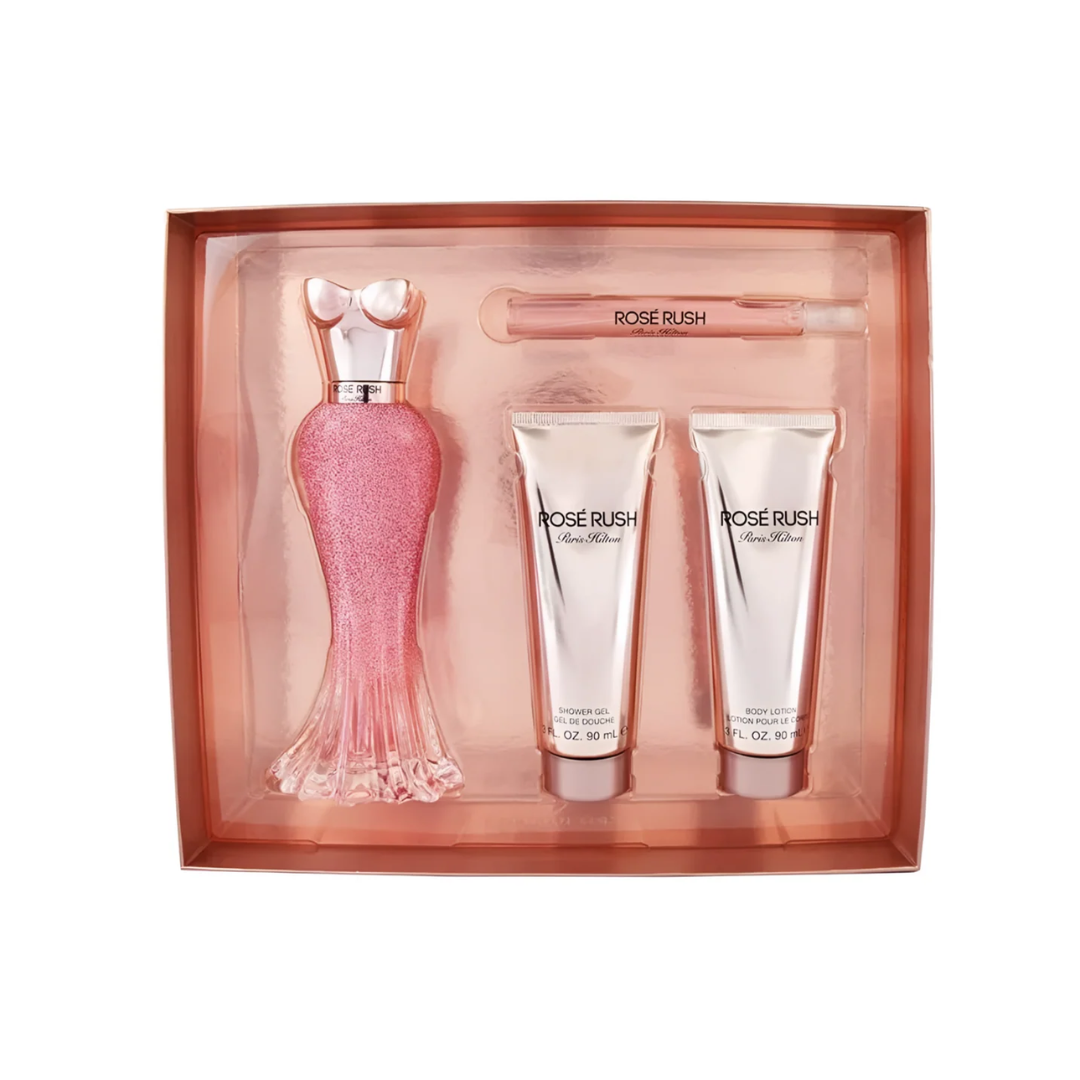 PARIS HILTON ROSE RUSH (W) SET EDP 100ML + EDP 10ML + BL 90ML + SG 90ML