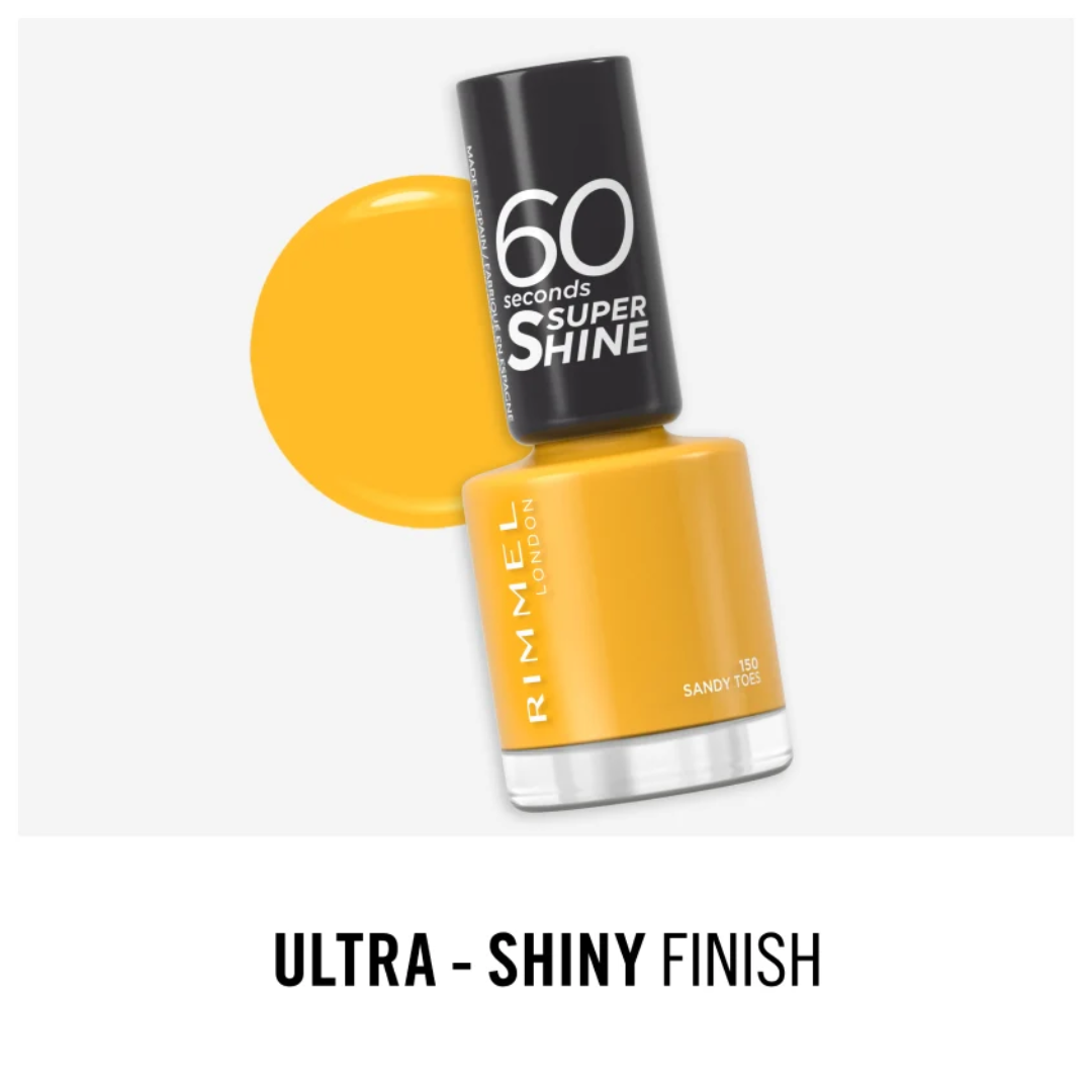 RIMMEL LONDON 60 SECONDS SUPER SHINE 150 SANDY TOES 8ML NAIL POLISH