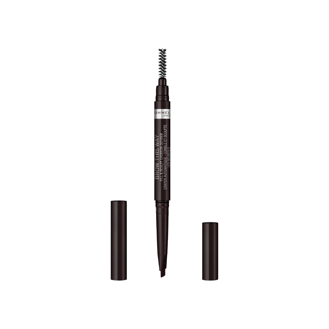 RIMMEL LONDON BROW THIS WAY FILLER & FIXER # 004 SOFT BLACK 0.25G EYEBROW