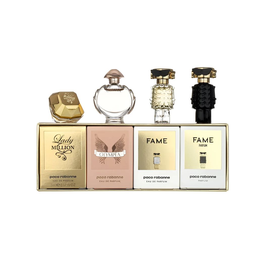 PACO RABANNE (W) MINI SET 4 PCS (LADY MILLION EDP 5ML + OLYMPEA EDP 6ML +