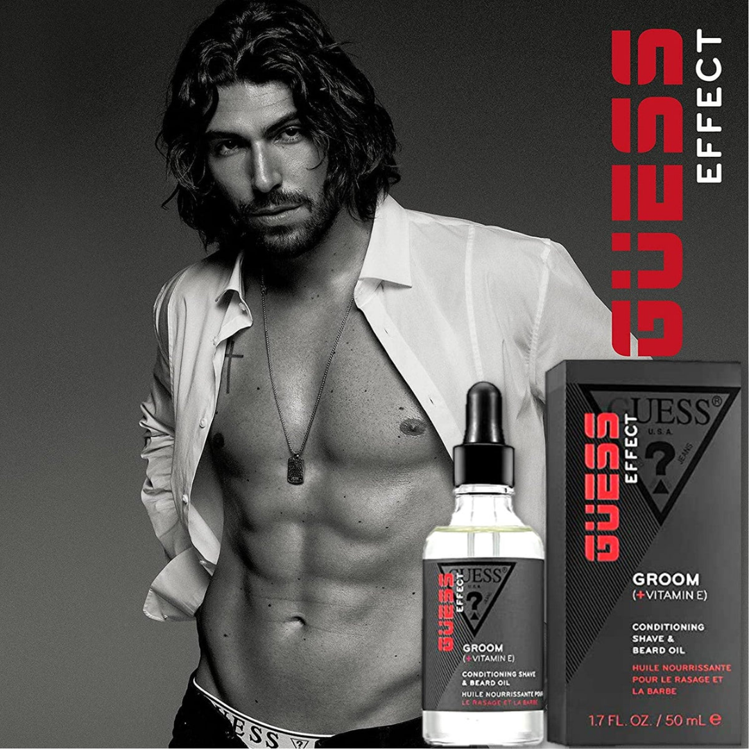 GUESS EFFECT (M) 50ML GROOM CONDITIONING SHAVE & BEARD OIL