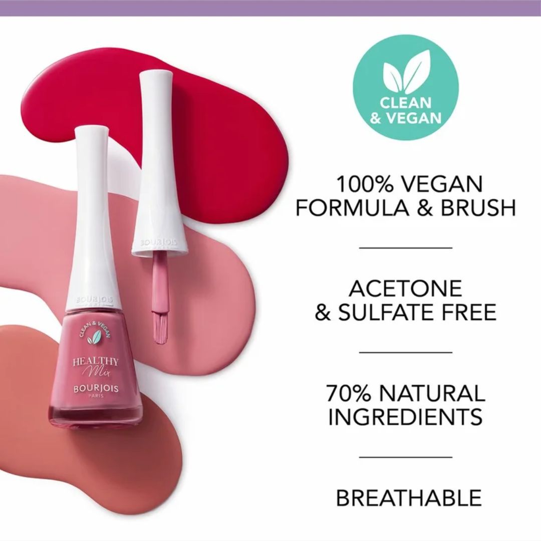 BOURJOIS HEALTHY MIX # 350 WINE & ONLY 9ML NAIL POLISH