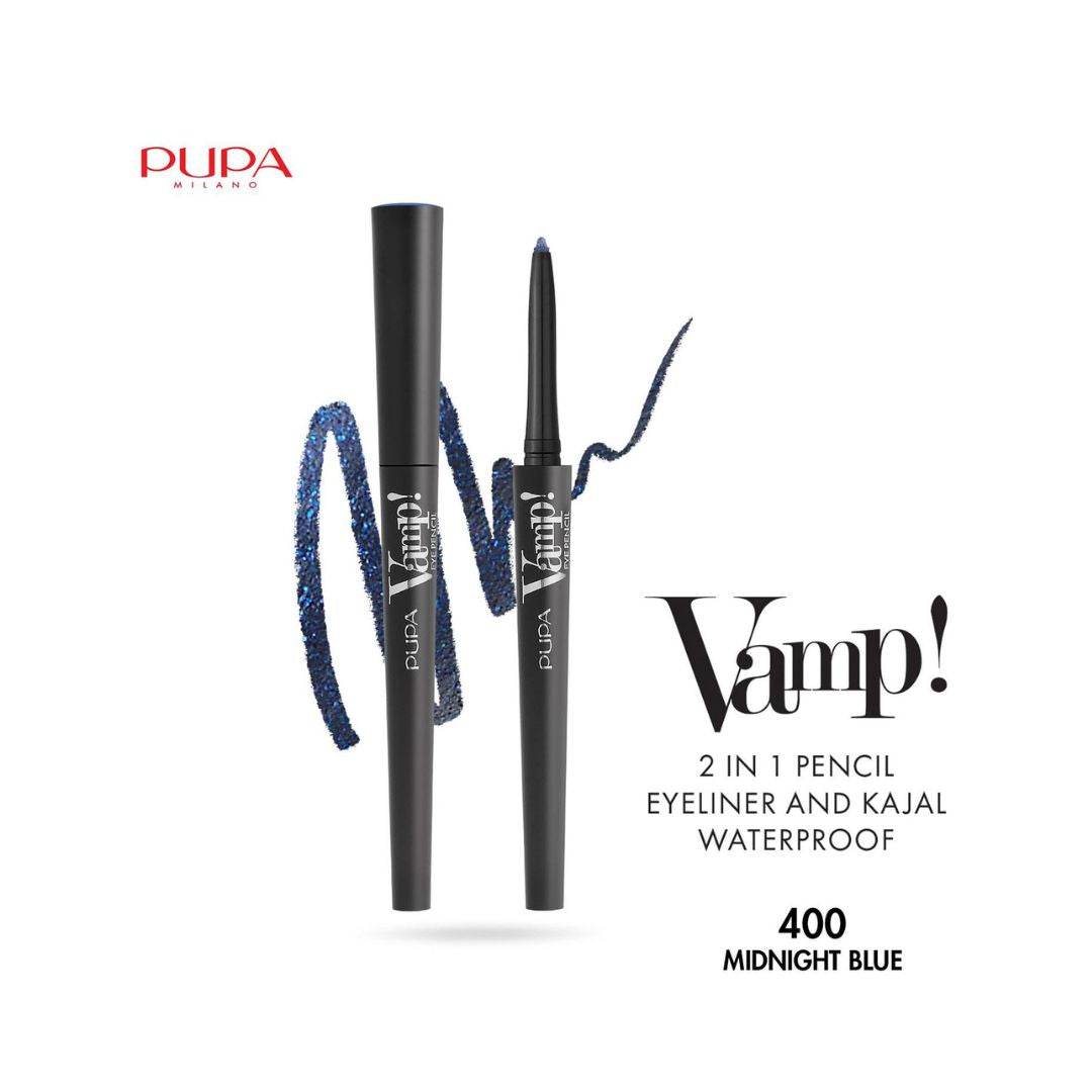 VAMP EYE PENCIL 2 in 1 Pencil Eyeliner and Kajal Water Midnight blue
