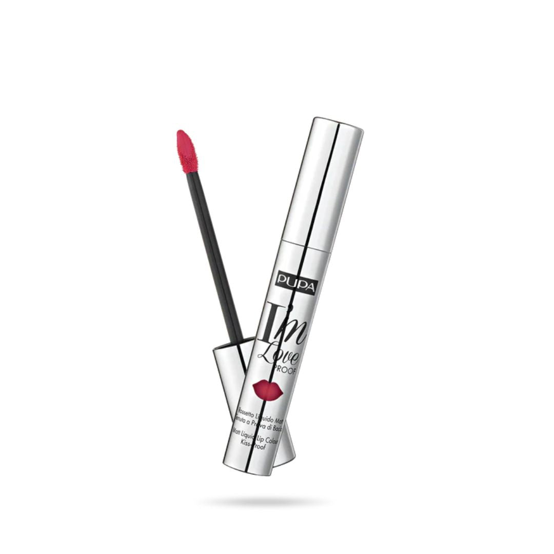 I M LOVEPROOF Matt liquid lip colour KISSPROOF Red PoP